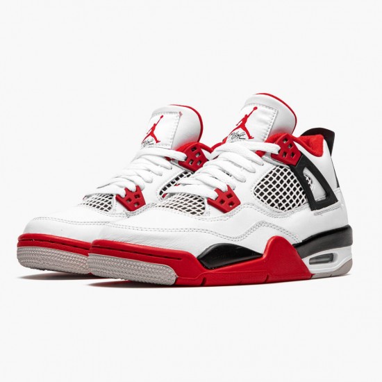 Uomo Air Jordan 4 Retro OG GS Fire Red 2020 408452-160 Scarpe Da Ginnastica