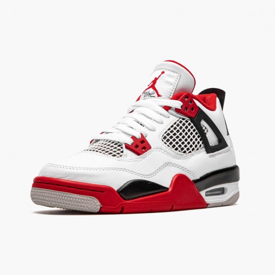 Uomo Air Jordan 4 Retro OG GS Fire Red 2020 408452-160 Scarpe Da Ginnastica