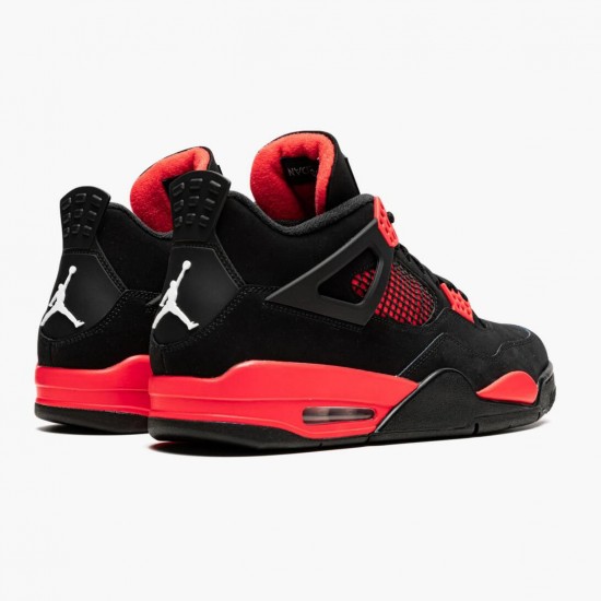 Donna/Uomo Air Jordan 4 Retro Red Thunder CT8527-016 Scarpe Da Ginnastica