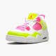 Donna/Uomo Air Jordan 4 Retro White Lemon Pink CV7808-100 Scarpe Da Ginnastica