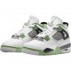 Uomo Air Jordan 4 Retro White Oil Green Dark Ash AQ9129-103 Scarpe Da Ginnastica