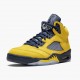 Donna/Uomo Air Jordan 5 Retro Michigan 2019 AmarilloCollege Navy CQ9541-704 Scarpe Da Ginnastica