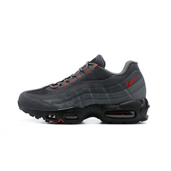 Uomo Air Max 95 TT Grigio Rosso and Nero Scarpe Da Ginnastica