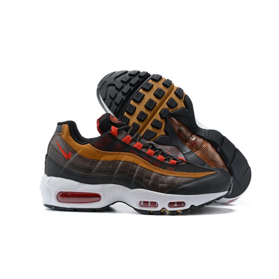 Uomo Air Max 95 TT Grigio Rosso and Marrone Scarpe Da Ginnastica 