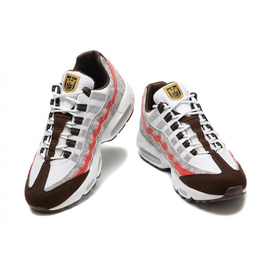 Uomo Air Max 95 TT Social FC Grigio Rosso DQ9016-001 Scarpe Da Ginnastica