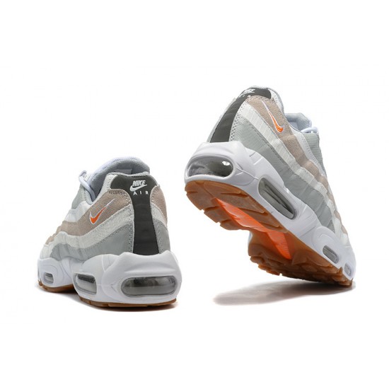 Uomo Air Max 95 TT Bianco Grigio and Arancione DM0011-100  Scarpe Da Ginnastica