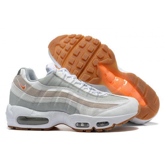 Uomo Air Max 95 TT Bianco Grigio and Arancione DM0011-100  Scarpe Da Ginnastica