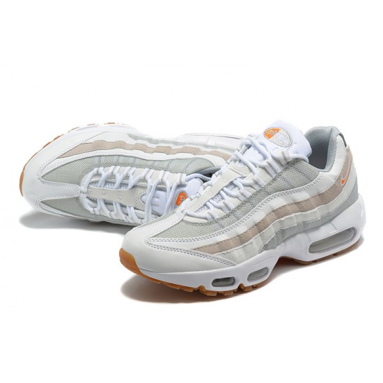 Uomo Air Max 95 TT Bianco Grigio and Arancione DM0011-100  Scarpe Da Ginnastica