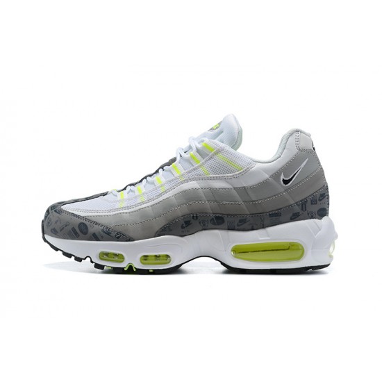 Uomo Air Max 95 TT Bianco and Grigio Scarpe Da Ginnastica