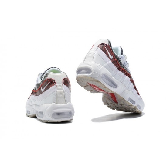 Uomo Air Max 95 TT Bianco and Rosso Scarpe Da Ginnastica