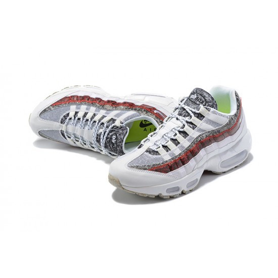 Uomo Air Max 95 TT Bianco and Rosso Scarpe Da Ginnastica