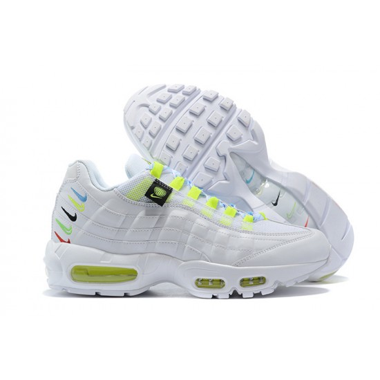 Donna/Uomo Air Max 95 TT Worldwide Bianco Giallo CV9030-100 Scarpe Da Ginnastica