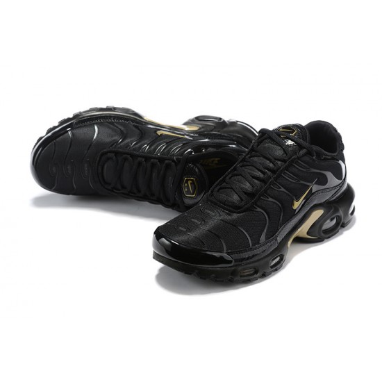 Uomo Air Max Plus Tn Nero Oro 852630-001 Scarpe Da Ginnastica