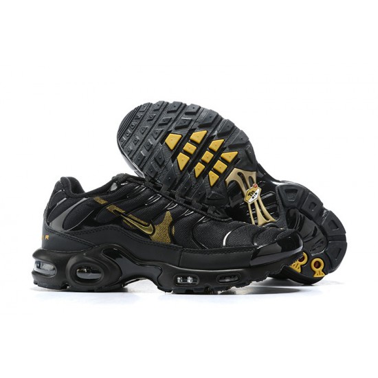 Uomo Air Max Plus Tn Nero Oro Scarpe Da Ginnastica