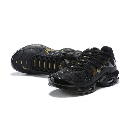 Uomo Air Max Plus Tn Nero Oro Scarpe Da Ginnastica