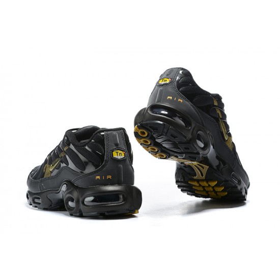 Uomo Air Max Plus Tn Nero Oro Scarpe Da Ginnastica