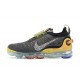 Donna/Uomo Air VaporMax 2020 Flyknit Grigio Giallo CJ6740-002 Scarpe Da Ginnastica