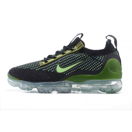 Donna/Uomo Air VaporMax 2021 Flyknit Nero Verde DQ7640-001 Scarpe Da Ginnastica