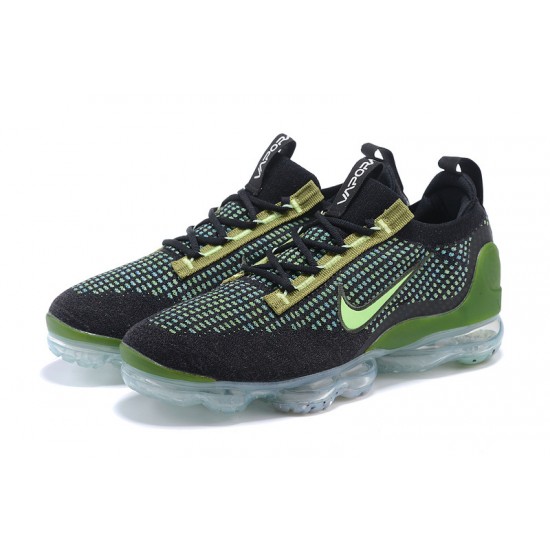 Donna/Uomo Air VaporMax 2021 Flyknit Nero Verde DQ7640-001 Scarpe Da Ginnastica