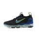 Donna/Uomo Air VaporMax 2021 Flyknit Nero Verde and Blu Scarpe Da Ginnastica