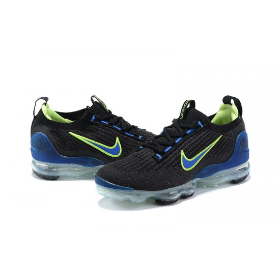 Donna/Uomo Air VaporMax 2021 Flyknit Nero Verde and Blu Scarpe Da Ginnastica