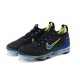 Donna/Uomo Air VaporMax 2021 Flyknit Nero Verde and Blu Scarpe Da Ginnastica