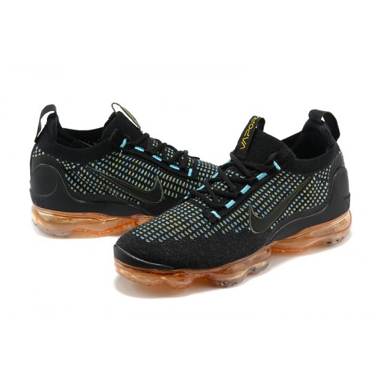 Donna/Uomo Air VaporMax 2021 Flyknit Nero Arancione Scarpe Da Ginnastica