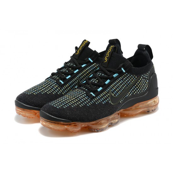 Donna/Uomo Air VaporMax 2021 Flyknit Nero Arancione Scarpe Da Ginnastica