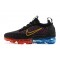 Donna/Uomo Air VaporMax 2021 Flyknit Nero Rosso and Blu Scarpe Da Ginnastica