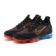 Donna/Uomo Air VaporMax 2021 Flyknit Nero Rosso and Blu Scarpe Da Ginnastica