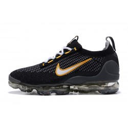 Donna/Uomo Air VaporMax 2021 Flyknit Nero Giallo DH4086-001 Scarpe Da Ginnastica