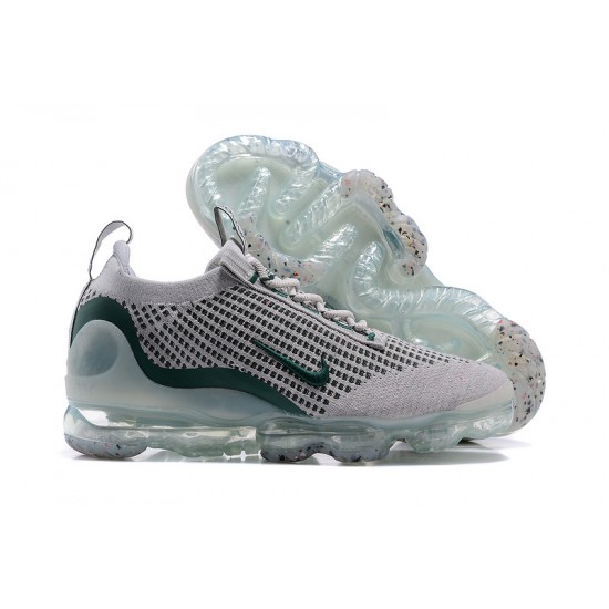 Donna/Uomo Air VaporMax 2021 Flyknit Grigio Verde DN3074-001 Scarpe Da Ginnastica