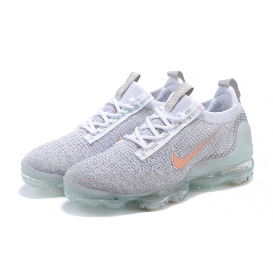 Donna/Uomo Air VaporMax 2021 Flyknit Grigio Arancione DH4090-002 Scarpe Da Ginnastica