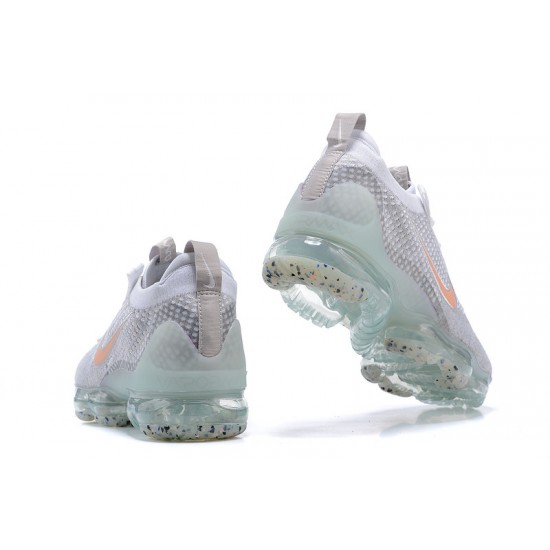 Donna/Uomo Air VaporMax 2021 Flyknit Grigio Arancione DH4090-002 Scarpe Da Ginnastica