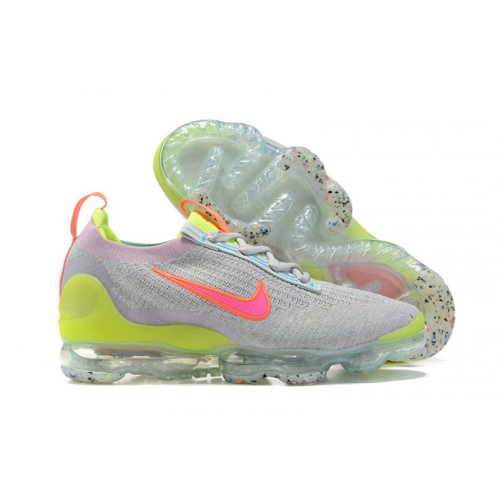 Donna/Uomo Air VaporMax 2021 Flyknit Grigio Rosa DH4088-002 Scarpe Da Ginnastica