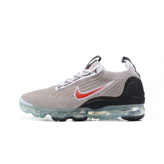 Donna/Uomo Air VaporMax 2021 Flyknit Grigio Rosso DH4085-003 Scarpe Da Ginnastica