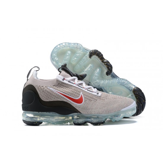 Donna/Uomo Air VaporMax 2021 Flyknit Grigio Rosso DH4085-003 Scarpe Da Ginnastica