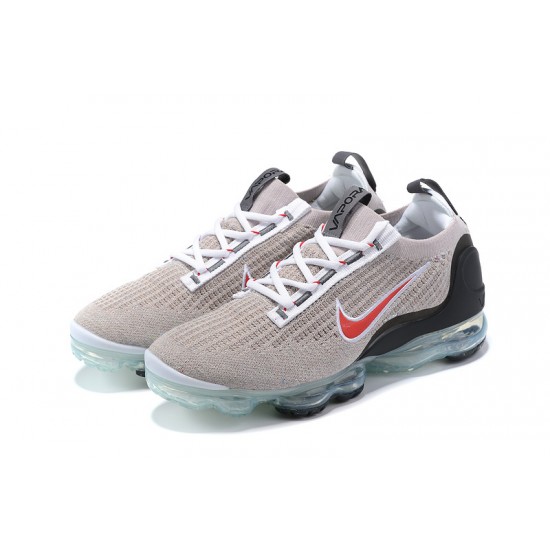 Donna/Uomo Air VaporMax 2021 Flyknit Grigio Rosso DH4085-003 Scarpe Da Ginnastica