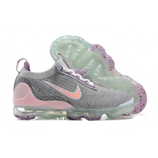 Donna/Uomo Air VaporMax 2021 Flyknit Grigio and Rosa Scarpe Da Ginnastica