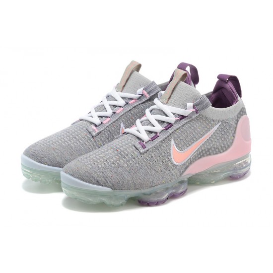 Donna/Uomo Air VaporMax 2021 Flyknit Grigio and Rosa Scarpe Da Ginnastica