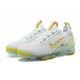 Donna/Uomo Air VaporMax 2021 Flyknit Bianco Giallo Scarpe Da Ginnastica