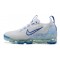 Donna/Uomo Air VaporMax 2021 Flyknit Bianco and Blu Scarpe Da Ginnastica