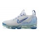 Donna/Uomo Air VaporMax 2021 Flyknit Bianco and Blu Scarpe Da Ginnastica