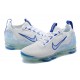 Donna/Uomo Air VaporMax 2021 Flyknit Bianco and Blu Scarpe Da Ginnastica