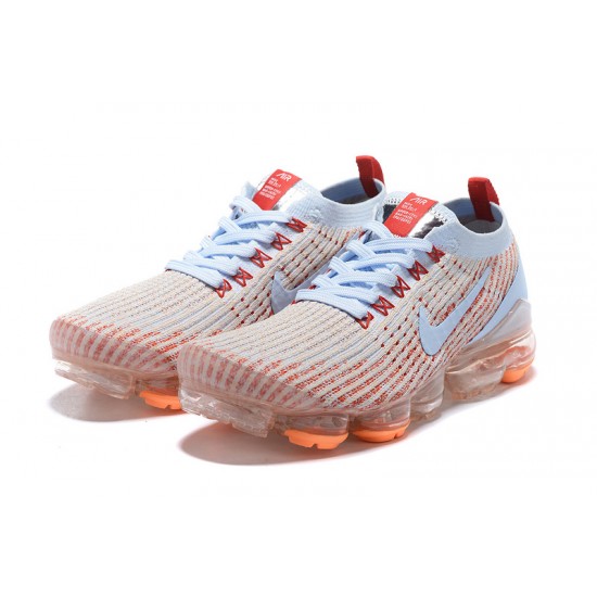 Donna/Uomo Air VaporMax Flyknit 3 Bianco Arancione AJ6910-400 Scarpe Da Ginnastica