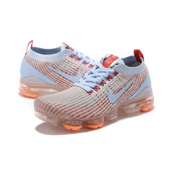 Donna/Uomo Air VaporMax Flyknit 3 Bianco Arancione AJ6910-400 Scarpe Da Ginnastica