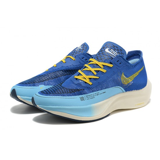 Uomo ZoomX VaporFly NEXT% Blu Giallo Scarpe Da Ginnastica 