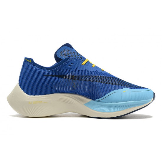 Uomo ZoomX VaporFly NEXT% Blu Giallo Scarpe Da Ginnastica 